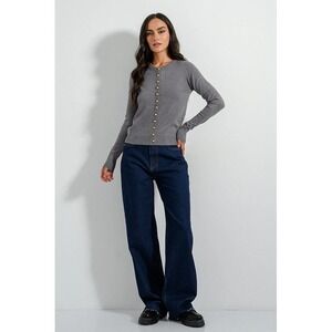 ZARA‎ Grey Cardigan Sweater Small